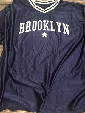 Target Navy and White "Brooklyn" Jersey Top